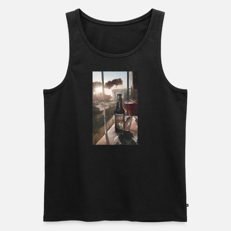 Beer - Männer Premium Bio Tank Top - Schwarz