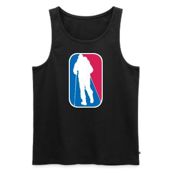 Wandern Bergwanderung Bergsteigen Geschenk - Männer Premium Bio Tank Top - Schwarz - Vorne - Michal (187cm)