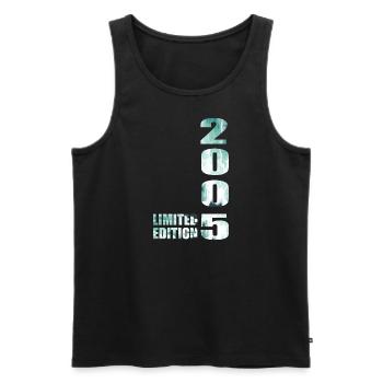 18 years vintage 2005 retro 18th birthday - Men's Premium Organic Tank Top - black - Front - AI Model Male 178 light (178cm)