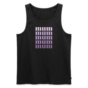 mum lila - Männer Premium Bio Tank Top - Schwarz - Vorne - AI Model Male 178 light (178cm)