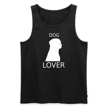 Hunde Liebhaber Dog Love Design Retriever - Männer Premium Bio Tank Top - Schwarz - Vorne - Michal (187cm)