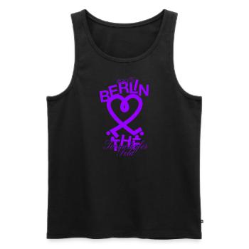 Tempelhofer Feld skate - Männer Premium Bio Tank Top - Schwarz - Vorne - AI Model Male 178 light (178cm)