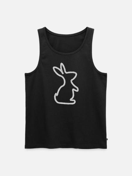 Bunny black - Männer Premium Bio Tank Top - Schwarz