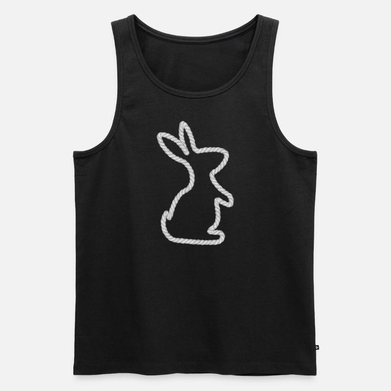Bunny black - Männer Premium Bio Tank Top - Schwarz