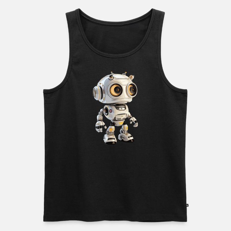 kleiner Robot - Männer Premium Bio Tank Top - Schwarz