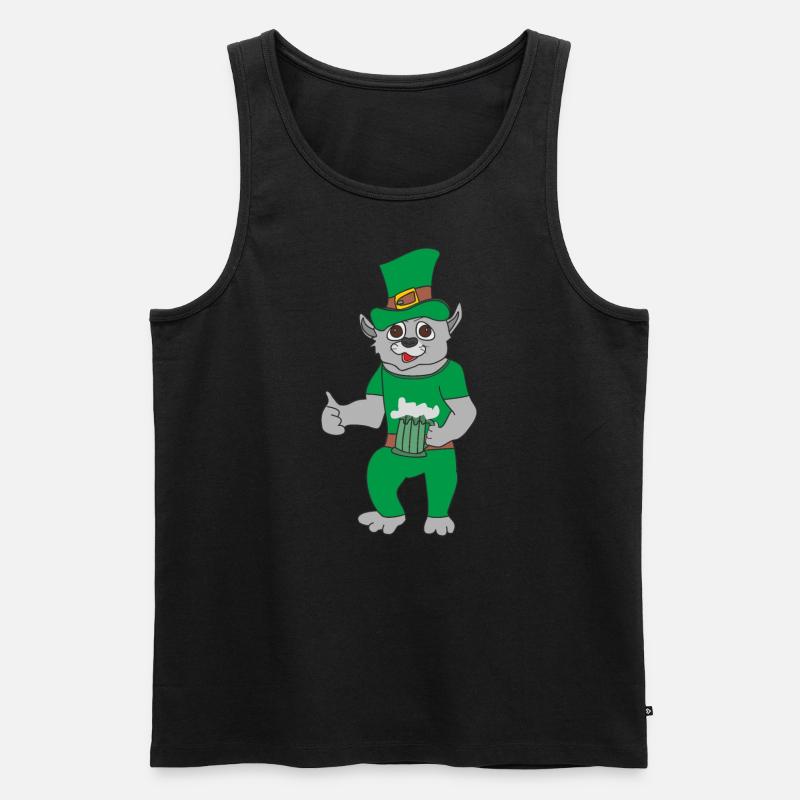 St. Patrick's Day - Männer Premium Bio Tank Top - Schwarz