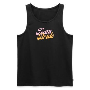 Team Bride - Männer Premium Bio Tank Top - Schwarz - Vorne - Michal (187cm)