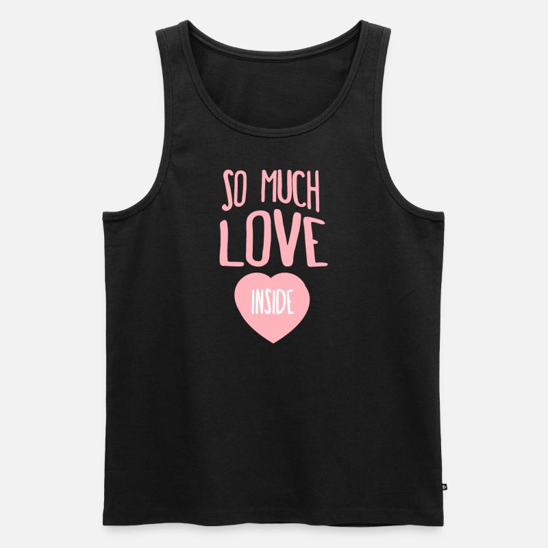 So much Love inside - Männer Premium Bio Tank Top - Schwarz