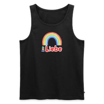 It's just love (rainbow for tolerance) - Men's Premium Organic Tank Top - black - Front - Michal (187cm)