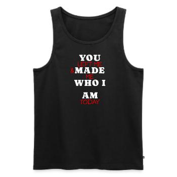 You Left Me – Love Quote für Herzschmerz - Männer Premium Bio Tank Top - Schwarz - Vorne - AI Model Male 178 light (178cm)