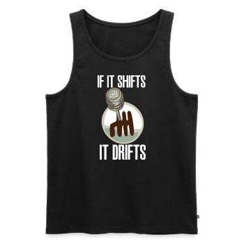 Drift Mit Schaltgetriebe Autoliebhaber Humor - Männer Premium Bio Tank Top - Schwarz - Vorne - AI Model Male 178 light (178cm)