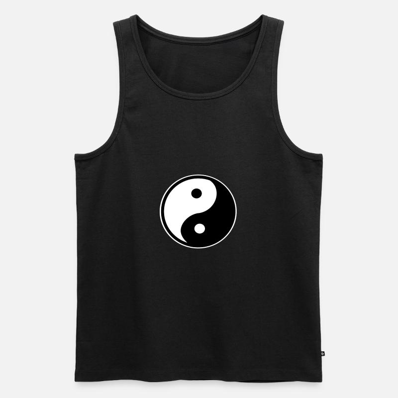 Ying Yang - Männer Premium Bio Tank Top - Schwarz
