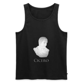 ritratto di Cicerone, disegno, nero - Débardeur bio Premium Homme - noir - Devant - AI Model Male 178 light (178cm)