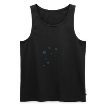 Flocons de neige - Débardeur bio Premium Homme - noir - Devant - Michal (187cm)