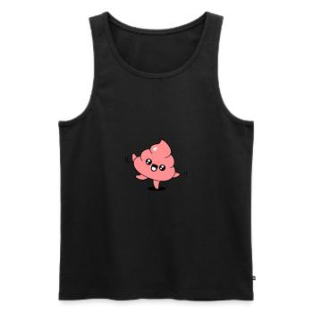 Emoticon poop dance - Men's Premium Organic Tank Top - black - Front - AI Model Male 178 light (178cm)