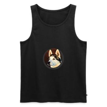 chien de traîneau - Débardeur bio Premium Homme - noir - Devant - Michal (187cm)