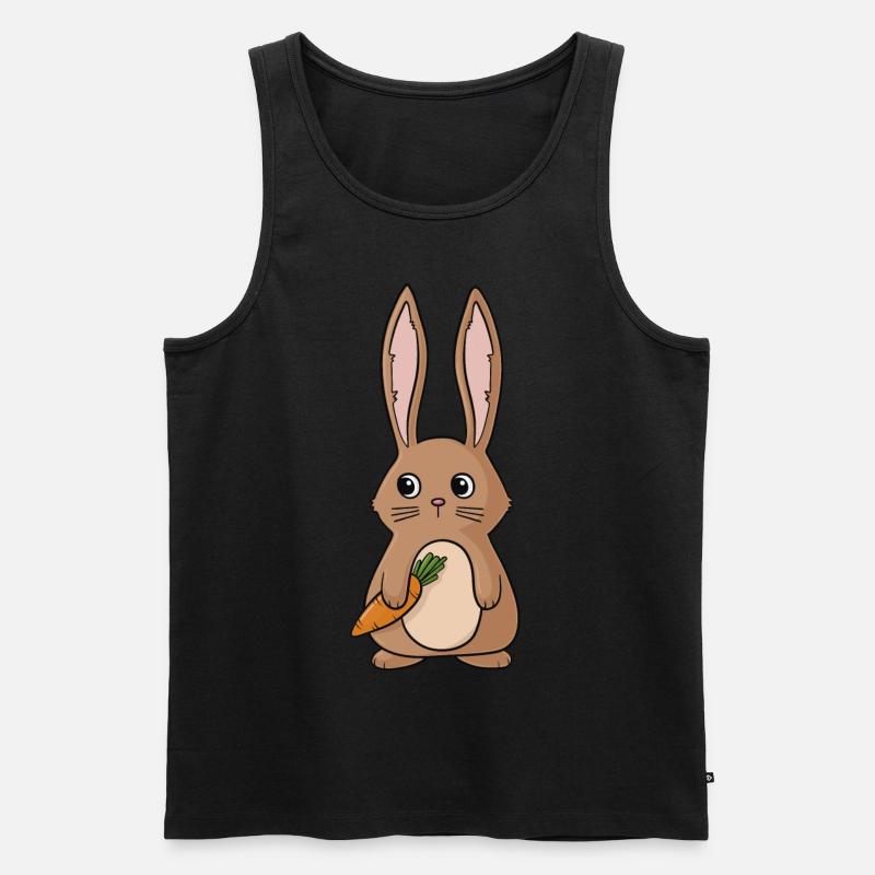 Comic Osterhase - Männer Premium Bio Tank Top - Schwarz
