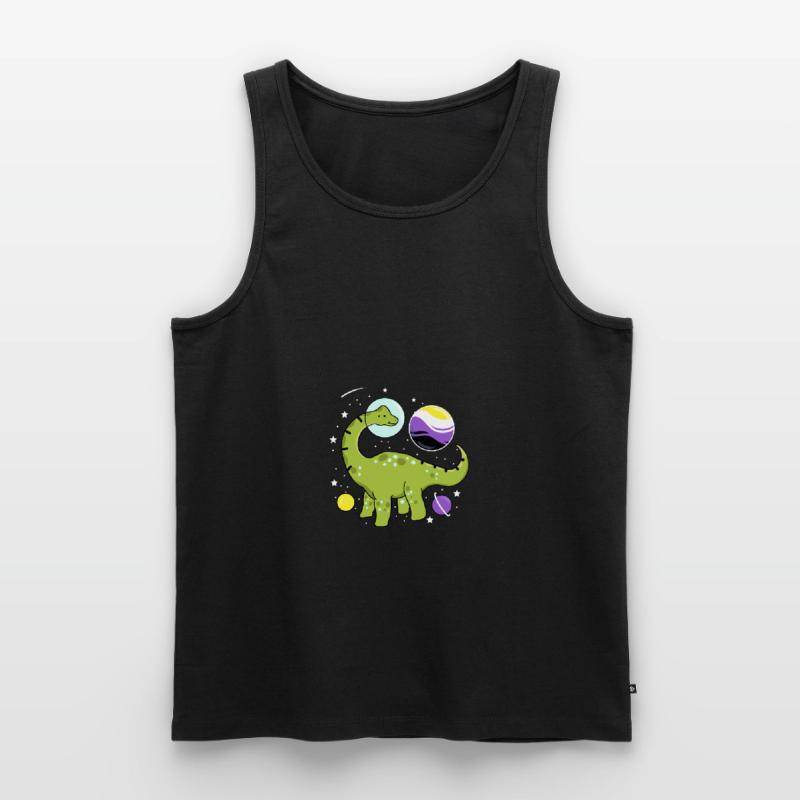 Brachiosaurus Nonbinary Pride Space Nonbinary P Men's Premium Organic Tank Top