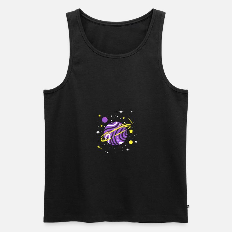 Nonbinary Space Planet Nonbinary Pride - Männer Premium Bio Tank Top - Schwarz