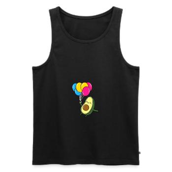Avocado Ballon Pan Pride - Männer Premium Bio Tank Top - Schwarz - Vorne - AI Model Male 178 light (178cm)