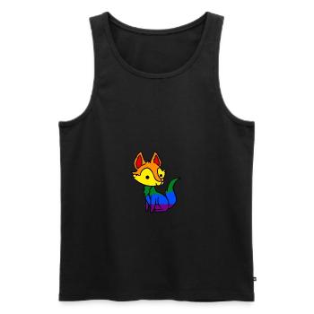 LGBT Gay Pride Fox Gay Pride - Débardeur bio Premium Homme - noir - Devant - Michal (187cm)