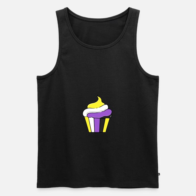 Nonbinary Cupcake Nonbinary Pride - Men's Premium Organic Tank Top - black