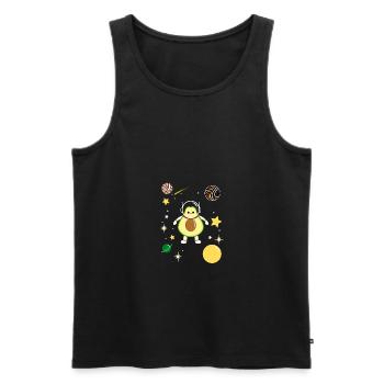 Gay Bear Avocado Im Weltraum Gay Bear Pride - Männer Premium Bio Tank Top - Schwarz - Vorne - AI Model Male 178 light (178cm)