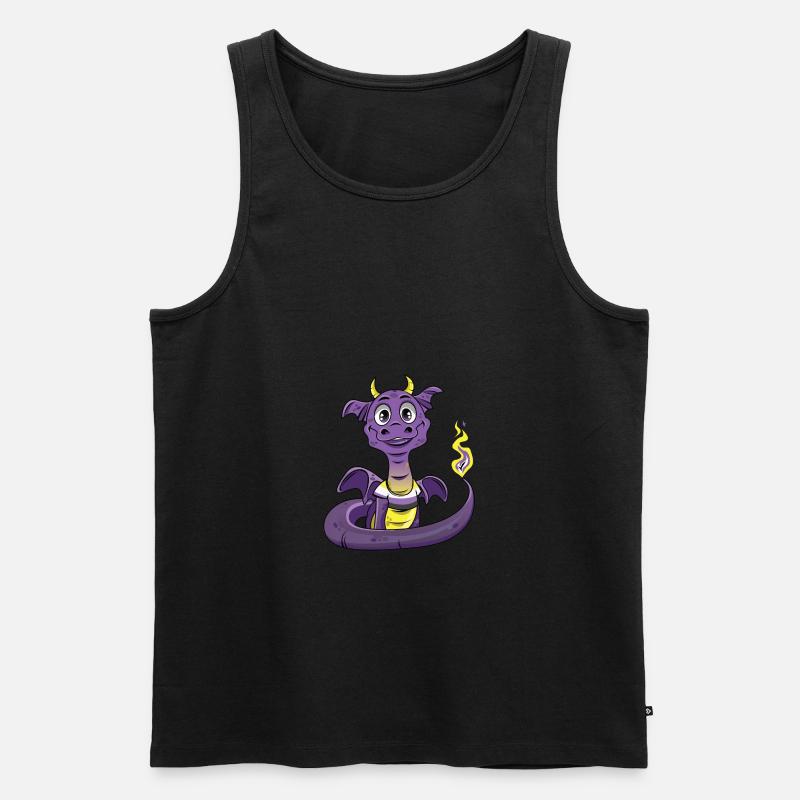Nonbinary Pride Dragon Nonbinary - Men's Premium Organic Tank Top - black
