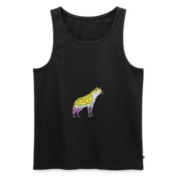 Hyena Non-binary pride Nonbinary Pride - Men's Premium Organic Tank Top - black - Front - AI Model Male 178 light (178cm)
