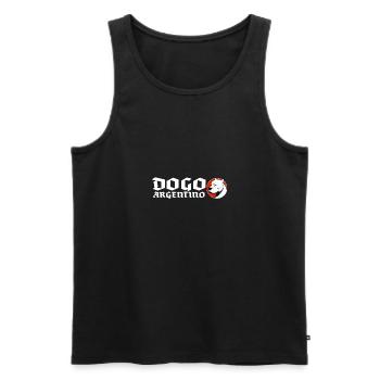 Dogo Argentino - Débardeur bio Premium Homme - noir - Devant - AI Model Male 178 light (178cm)