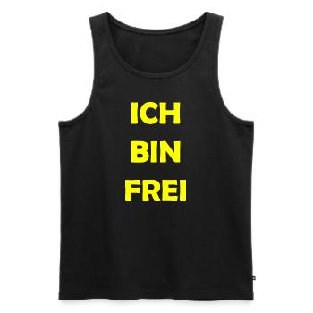 ich bin frei - Männer Premium Bio Tank Top - Schwarz - Vorne - Michal (187cm)