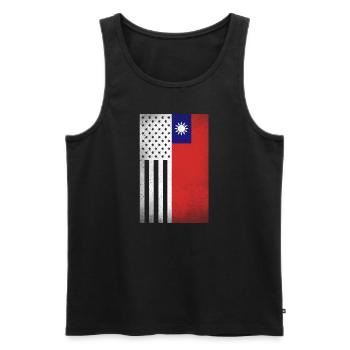 Taiwan Design für stolze taiwanesische Amerikaner - Männer Premium Bio Tank Top - Schwarz - Vorne - Michal (187cm)