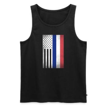 Frankreich Design für französische Amerikaner - Männer Premium Bio Tank Top - Schwarz - Vorne - Michal (187cm)