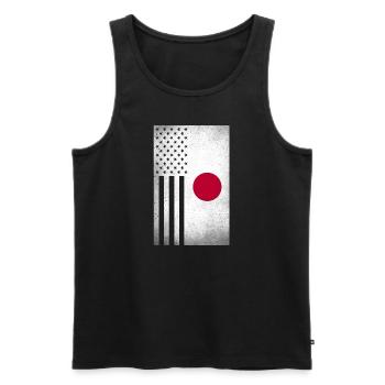 Japan Design für stolze japanische Amerikaner - Männer Premium Bio Tank Top - Schwarz - Vorne - Michal (187cm)