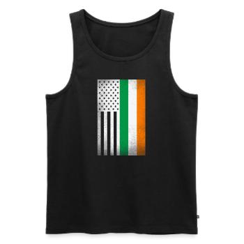 Irland Design für stolze irische Amerikaner - Männer Premium Bio Tank Top - Schwarz - Vorne - Michal (187cm)