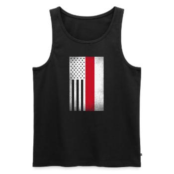 Indonesien Design für indonesische Amerikaner - Männer Premium Bio Tank Top - Schwarz - Vorne - Michal (187cm)