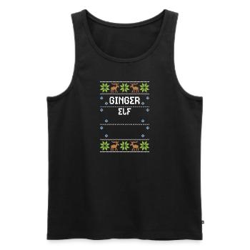 Ginger Elf - Ugly Christmas - Männer Premium Bio Tank Top - Schwarz - Vorne - Michal (187cm)