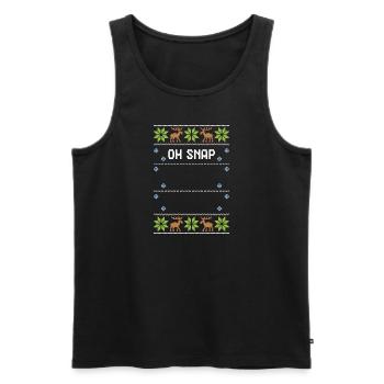 Oh Snap - Ugly Christmas - Männer Premium Bio Tank Top - Schwarz - Vorne - AI Model Male 178 light (178cm)