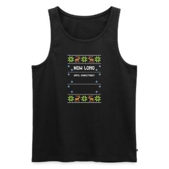 How Long Until Christmas? - Men's Premium Organic Tank Top - black - Front - Michal (187cm)
