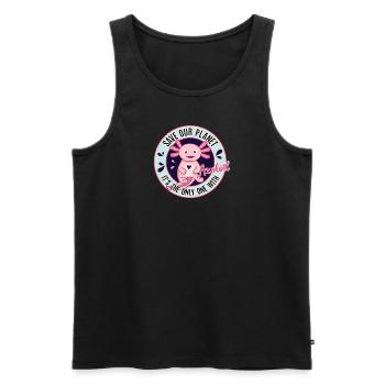 Axolotl Schwanzluch Amphibien Molche Aquarium Tier - Männer Premium Bio Tank Top - Schwarz - Vorne - Michal (187cm)
