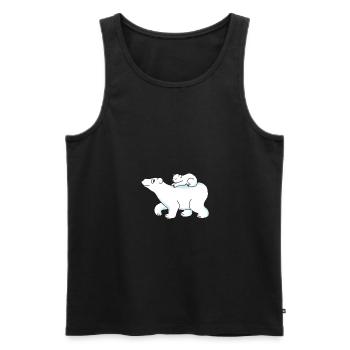 Polar Bear - Débardeur bio Premium Homme - noir - Devant - Michal (187cm)
