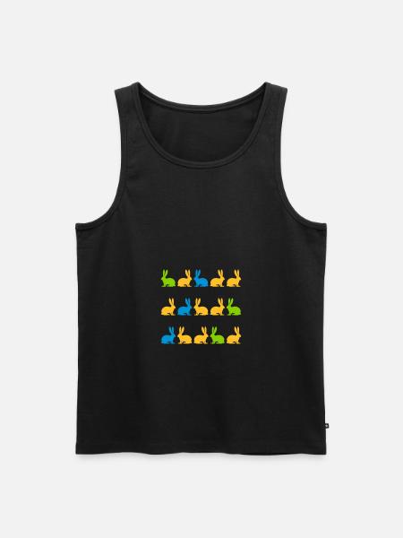 rabbit rabbit pet - Men's Premium Organic Tank Top - black