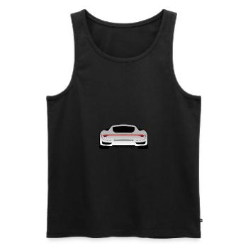 Sports car / car rear / car - Men's Premium Organic Tank Top - black - Front - AI Model Male 178 light (178cm)