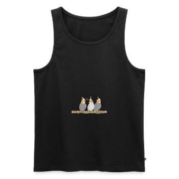 Nymph Parakeet Bird Bird Breeder Pet Animal - Men's Premium Organic Tank Top - black - Front - AI Model Male 178 light (178cm)