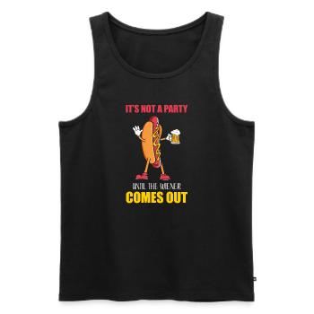 It's not a party until the winner comes out - Men's Premium Organic Tank Top - black - Front - Michal (187cm)