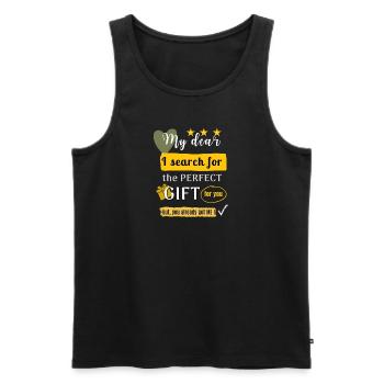 Perfect Gift - Débardeur bio Premium Homme - noir - Devant - Michal (187cm)