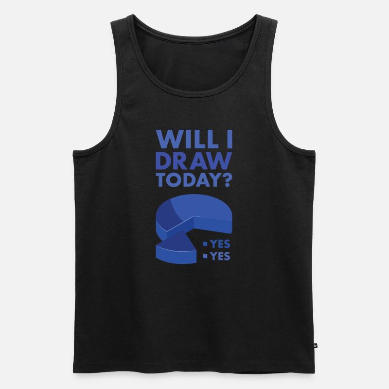 Drawer Will I Dance Today - Männer Premium Bio Tank Top - Schwarz