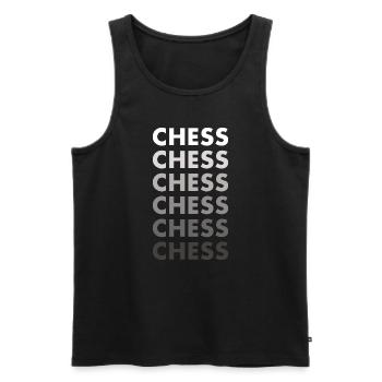 Chess Player Chess - Männer Premium Bio Tank Top - Schwarz - Vorne - AI Model Male 178 light (178cm)