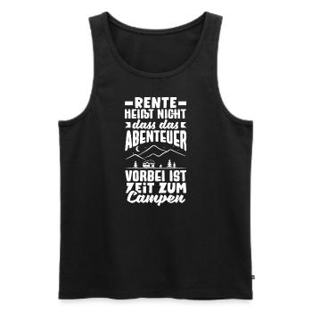 Rente heißt Zeit zum Campen - Männer Premium Bio Tank Top - Schwarz - Vorne - Michal (187cm)