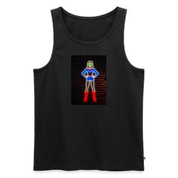 Superhelden Neon - Männer Premium Bio Tank Top - Schwarz - Vorne - Michal (187cm)